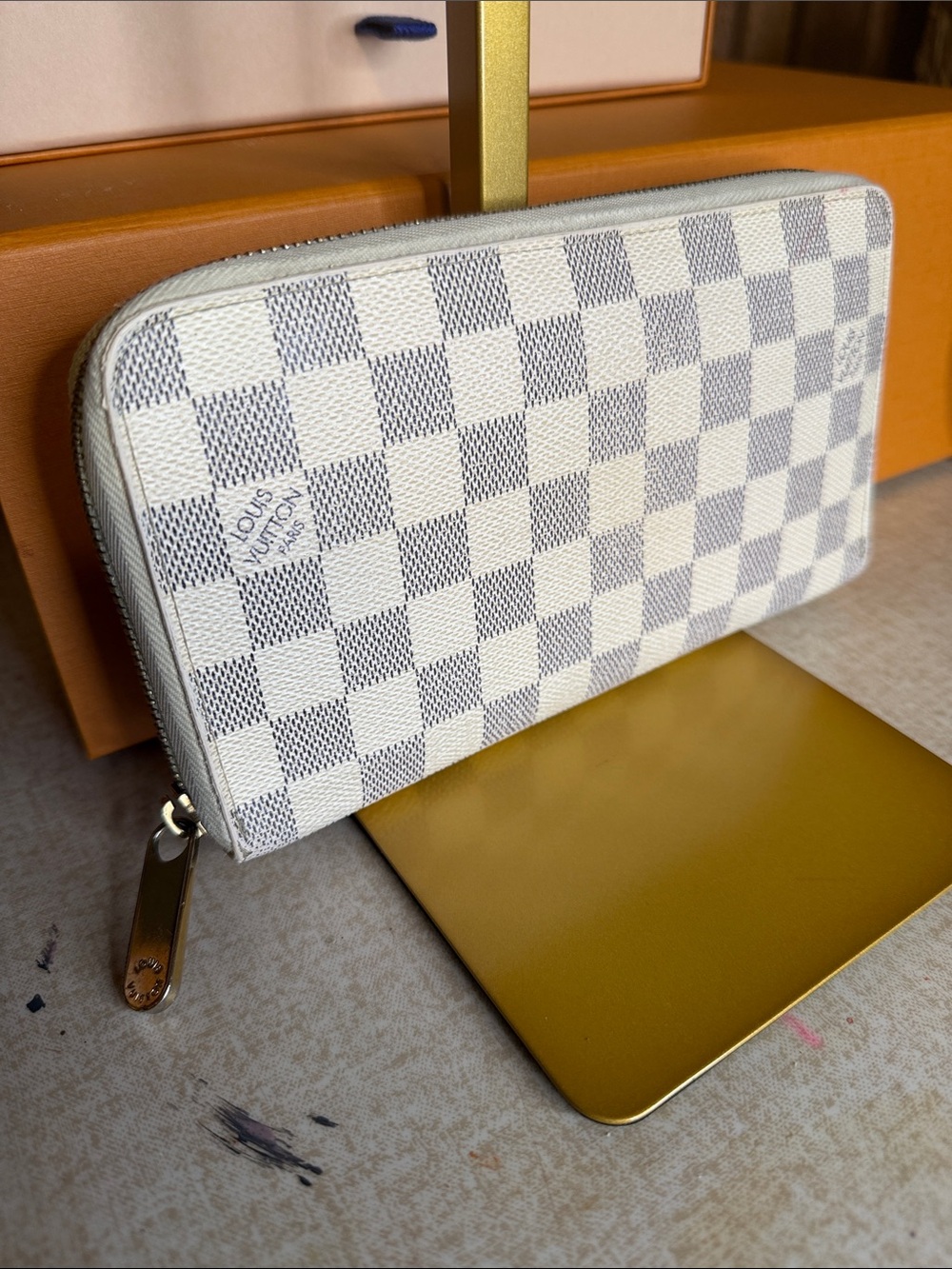 Louis Vuitton Damier Azur Zip Wallet Organizer
